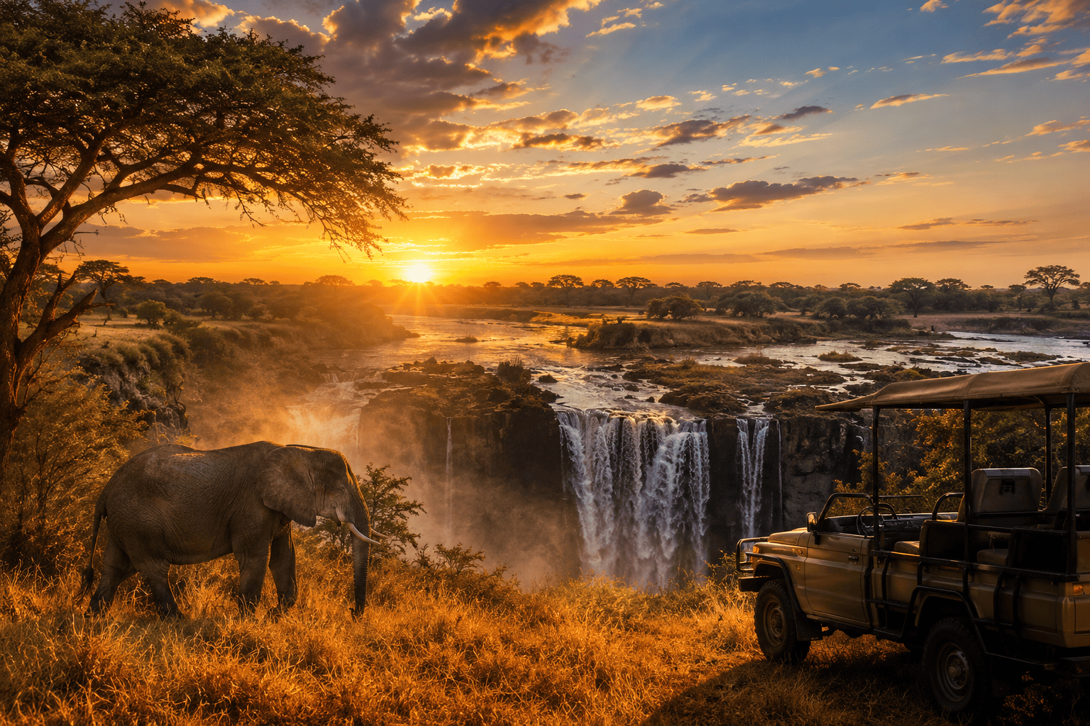 Güney Afrika & Viktoria Şelaleleri & Botswana Safari